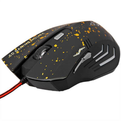 

JITE-2054 6 кнопок Проводная игровая мышь 6D с голубым светом (красный)