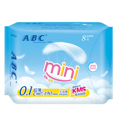 

ABC KMS cotton soft series fresh suction cotton soft surface pad 163mm 22 piece KMS formula old&new packaging random delivery