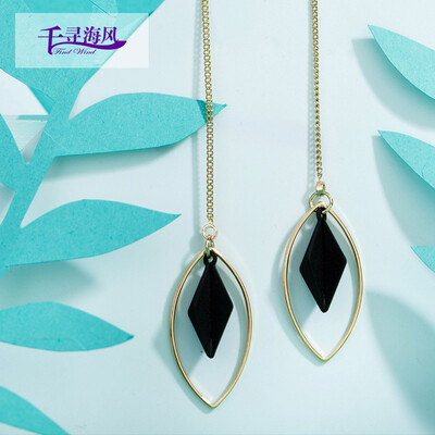 

Chihiro sea breeze Fingdwind fashion Korean earrings female long earrings earrings gold