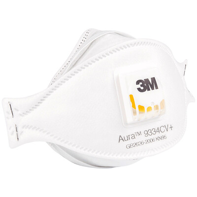 

3M 9334CV protective particulate dust haze breathing valve mask KN95-level comfort mask boxed 3