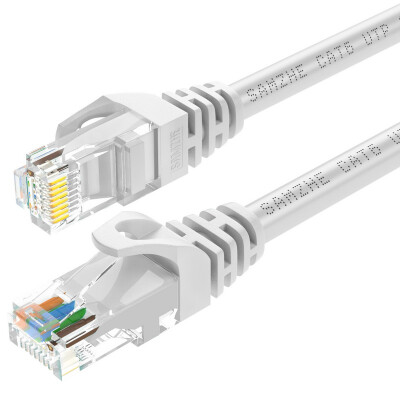 

Shanze SAMZHE six types of cable CAT6 Gigabit high-speed network line indoor&outdoor 8-core cable line 6 computer TV router cable GRE-6050 white 5 meters