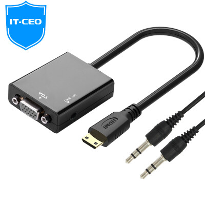 

IT-CEO V08MHV Micro HDMI to VGA Cable / Tablet PC Mini HD Interface Converter Projector Black