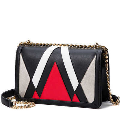 

PLOVER women&39s shoulder bag trend color mixed new shoulder bag shoulder fashion handbags P16302L160 black large