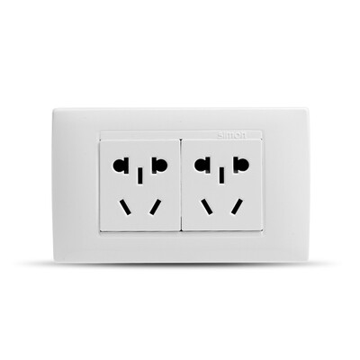 

Simon SIMON combination 52 series steel floor 118 type switch socket panel two multi-purpose five-hole panel 10A six-hole socket