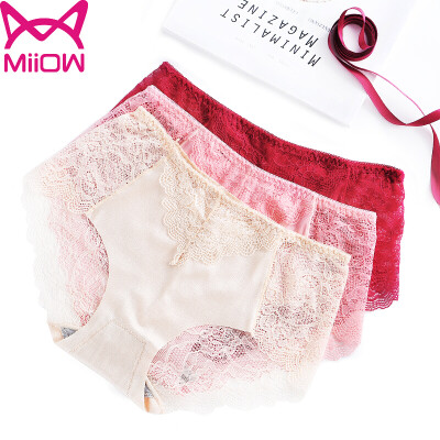 

Jingdong supermarket] cat people (MiiOW) [4] women's underwear female sexy low waist briefs cartoon printing women's youth girls underwear