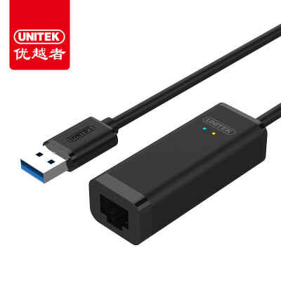 

(UNITEK) Gigabit usb cable network card USB3.0 switch RJ45 cable interface Apple Mac Dell / laptop computer port adapter black Y-3470BBK