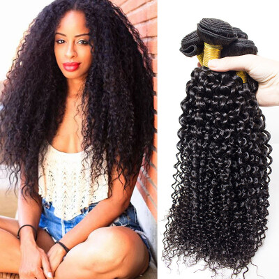 

8A Grade Brazilian Virgin Curly Hair 3 Bundles 100% Unprocessed Human Hair Kinky Curly Hair Weaves Free Shipping Kinky Curly