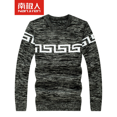 

Antarctic Sweater Men's Fashion Round Collar Jacquard Men's Slim Knit NFF173B802 Red M