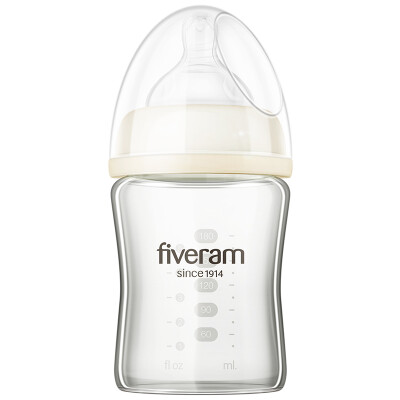 

Wuyang (FIVERAMS) children Bao Jing drilling glass anti-flat gas wide caliber baby bottle 240ml