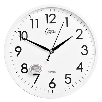

COMPAS Wall Clock creative fashion clock silent Quartz living room bedroom simple clock c2855 white