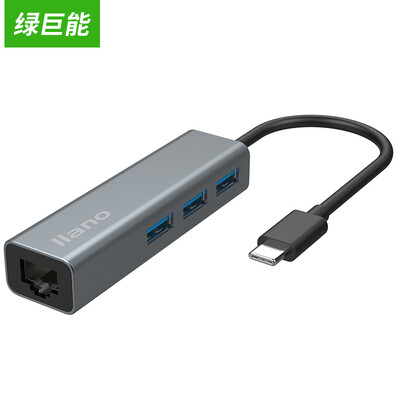

Зеленый Juneng (Llano) Type-C к USB-концентратор концентратор USB разветвитель-С сетевым интерфейсом к USB-конвертер Macbook Apple, ноутбук частей металла золы