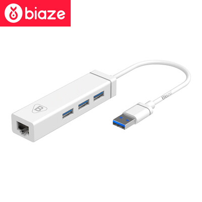 

BIAZE USB3.0 конвертер сплиттер кабель USB карточки для rj45 внешний интерфейс кабеля с тремя USB разветвитель концентратор HUB Apple Mac настольного ZH6-PC