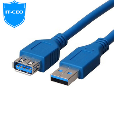 

IT-CEO USB3.0 высокоскоростная линия передачи данных для передачи данных на женский AM / AF кабель для передачи данных U диск мыши клавиатура расширение принтера 1,5 м синий V083Y-A