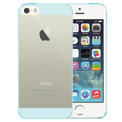 

BIAZE Apple 5S / SE / 5 phone case iPhone5S / SE / 5 protective cover all-inclusive anti-drop transparent soft shell refreshing series JK01-blue