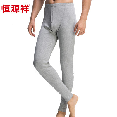 

Hengyuanxiang warm pants men&39s self-cultivation plus cashmere wool trousers knee pads patch pants lime gray L 17095