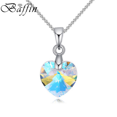 

Baffin мини XILION Сердце ожерелье кристаллов из элементами Swarovski серебро Цвет Колье цепи для женщин дети ювелирные изделия