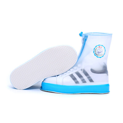 

Warrior rain boots waterproof non-slip shoes cover men&women thick rain boots HXL228 blue 3XL