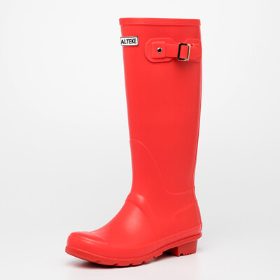 

Haitian Halteke rain boots womens high-end fashion waterproof rain boots rubber shoes water shoes HT001 red 37 yards