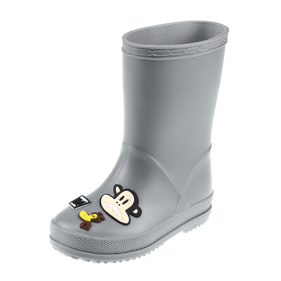 

PaulFrank big mouth monkey childrens rain boots men&women baby tube rain boots rubber shoes water shoes PF1008 gray 26 suitable for foot length 170mm