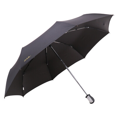 

Рай зонтик UPF50 + хит ткань черный резина три раза от открытия бизнес солнечный зонтик зонтик черный 3331E винил