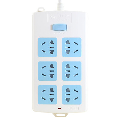 

Long J6061 full length 3 m six hole with child protection door total control switch converter socket / plug row / plug board / drag board