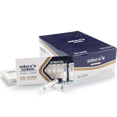 

ZOBO for fine cigarettes only microporous filter beads triple filter disposable cigarette holder ZB-802B 10 sticks 12 boxes Jingdong for transparent whit
