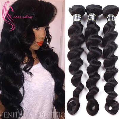

7A Малайзийские волосы Virgin Hair 3 Bundles Loose Wave Extension для наращивания волос Необработанные человеческие волосы Binkles Mink Brazilian Hair Pieces