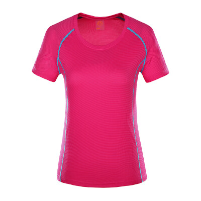 

Antarctic Nanjiren outdoor solid color self-cultivation short-sleeved bottoming shirt quick-drying T-shirt NRT7H80413 female rose red S