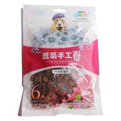 

Новый любимец Кан корма для домашних животных / закусочные Teddy / Golden Retriever / закуски собаки Lan Ju фиолетовый сладкий картофель ролл рецепт 200г говядины