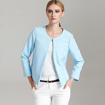 

Marc Rebecca simple and thin fashion small fragrant wind jacket short paragraph suit 51006A light blue  code