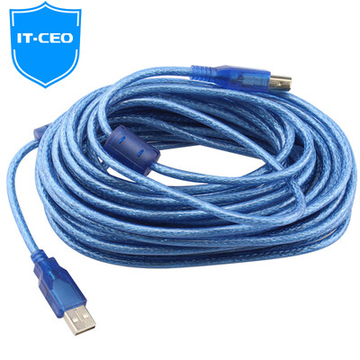 

IT-CEO Y1AB-10 высокоскоростная строка данных USB-принтера AM / BM 10 м USB2.0 квадратная строка принтера / 3,5-дюймовый жесткий диск данных кабель для чистых меди двойной экран