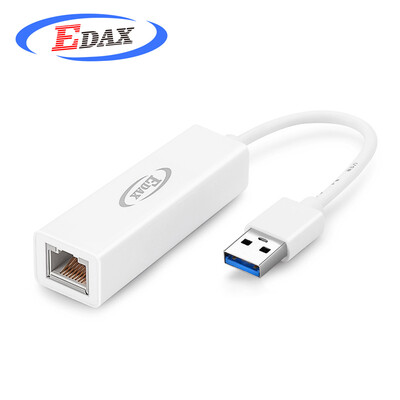 

EDAX Gigabit wired network card USB to RJ45 cable interface USB30 external network port converter Apple Mac computer notebook adapter white E011