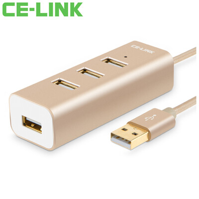 

CE-LINK 2424 USB20 4-port HUB hub 15 meters Apple notebook super computer 20USB expansion mini-in-line HUB splitter Tu Hao gold