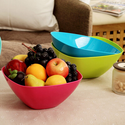 

[Jingdong supermarket] Ou Runzhe fruit pots PP candy snacks fruit and vegetable plate suit multi-color 3 loaded