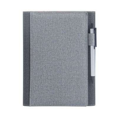 

Guangbo (GuangBo) magnetic deduction loose-leaf notebook set (A5 leather notepad + ball-point pen) Bo / Gray GBP8608