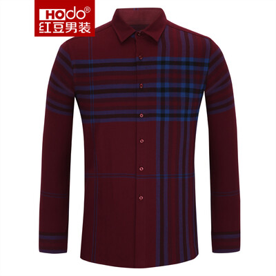 

Red Beans Hodo Men's Shirts Men's Fashion Matte Men's Shirts Shirt Shirt Long Sleeve Shirt R5 Red Genettes 170 / 88A