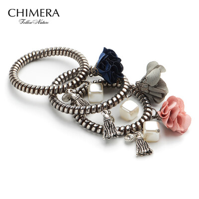 

Chimera (CHIMERA) hair accessories hairpin classical beauty phone line hair ring combination of 3 sets of mixed color