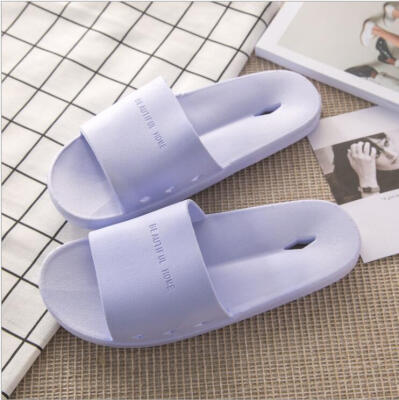 

Bathroom slippers male home hollow bathing soft bottom leaks quick dry slippers