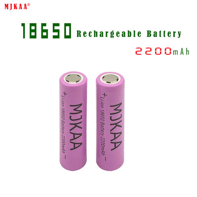 

MJKAA� 2pcs 18650 Rechargeable BatteriesNot AA battery 37v 2200mAh Lithium Li-ion Battery for Power Bank 18650 37v 18650 batte