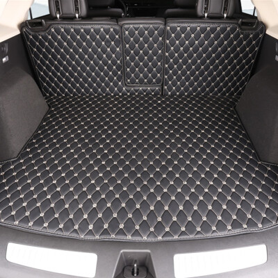 

Huacai Cadillac XT5 trunk mat 16 XT5 car full surrounded leather tail box pad modified Cadillac XT5 special accessories sports black 4 piece set without track