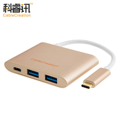 

CABLE CREATION USB3.0 High Speed ​​Expansion 4-Port HUB Hub 0.1m Aluminum Alloy Desktop Notebook Computer One-Tailed Four USB Splitter Rose Gold CD0251