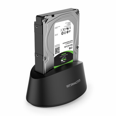 

Yottamaster K100-C3 Type-C Hard Drive Base Universal 25 35 &quotSATA SSD Serial Mobile HDD Enclosure External Box Support 10TB Hard Drive Black