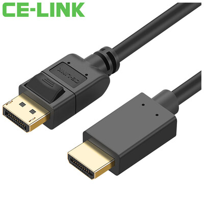 

CE-LINK DP to HDMI conversion cable 3 m version 12 DP to HDMI cable high-definition TV monitor projector line support 4K 2K1587