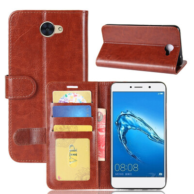 

GANGXUN Huawei Y7 Case High Quality PU Leather Flip Kickstand Wallet Cover for Huawei Y7
