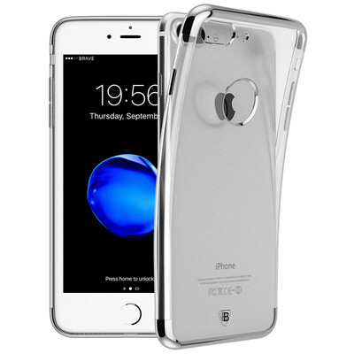 

7 BIAZE Apple, телефон оболочки защитный рукав iPhone7 покрытие TPU прозрачный все включено мягкая оболочка падение сопротивления Кристалл Серия JK115- серебро