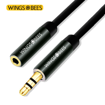 

Wings of Bees 35mm audio jack extension cable1 meterblack