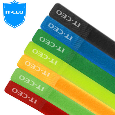 

IT-CEO V712A lazy brown seven-color computer cable tie / bundle / tie / reason / beam with back to back Velcro finishing with cable length 15 cm 7