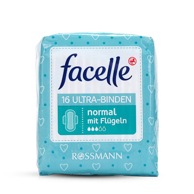 

Farex facelle ultra-thin series of 3 drops of cotton material thin daily fragrance-free sanitary napkins 230mm 16 Imported from Germany