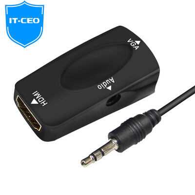 

IT-CEO V08MHV Micro HDMI to VGA Cable / Tablet PC Mini HD Interface Converter Projector Black