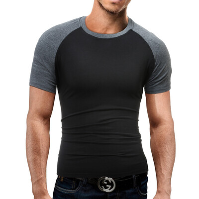

Brand MenS T Shirt 2017 Summer Splicing Fashion O-Neck Short-Sleeved Tees Male Casual T-Shirt Slim Male Tops Tees DD01